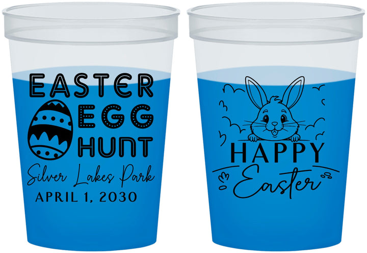 Custom Easter 16 oz Color Changing Cups - Egg Hunt Bunny | 210005
