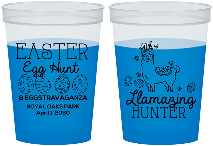 Custom Easter 16 oz Color Changing Cups - Llama Eggs | 210009