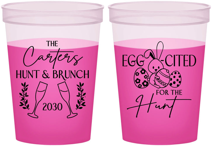 Custom Easter 16 oz Color Changing Cups - Eggcited For Hunt Bunny | 210011