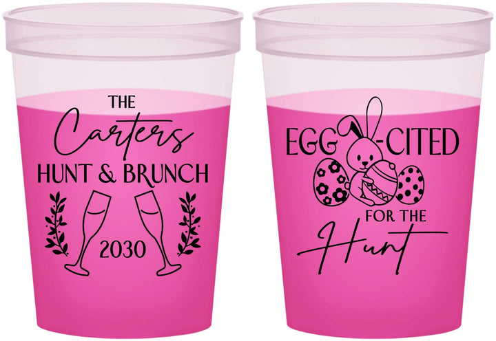 Custom Easter 16 oz Color Changing Cups - Eggcited For Hunt Bunny | 210011