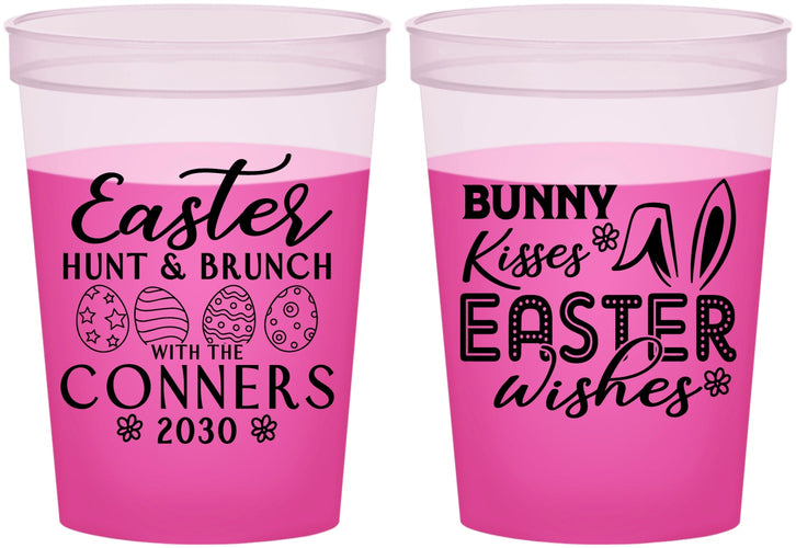 Custom Easter 16 oz Color Changing Cups - Bunny Kisses Eggs | 210014