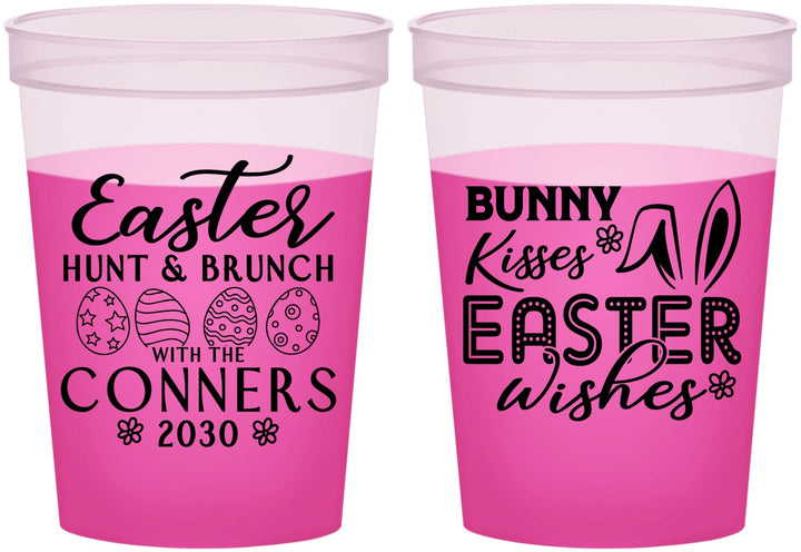 Custom Easter 16 oz Color Changing Cups - Bunny Kisses Eggs | 210014