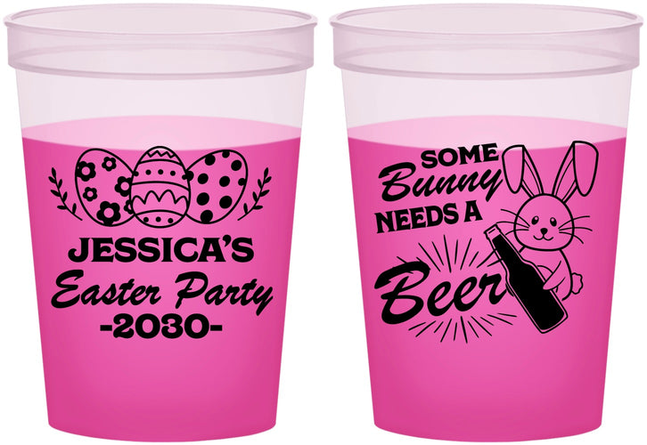 Custom Easter 16 oz Color Changing Cups - Bunny Needs A Beer | 210018