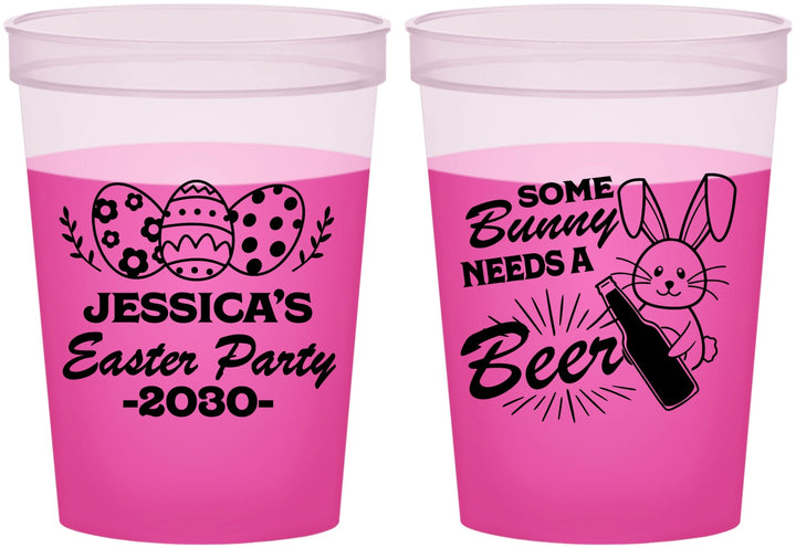 Custom Easter 16 oz Color Changing Cups - Bunny Needs A Beer | 210018
