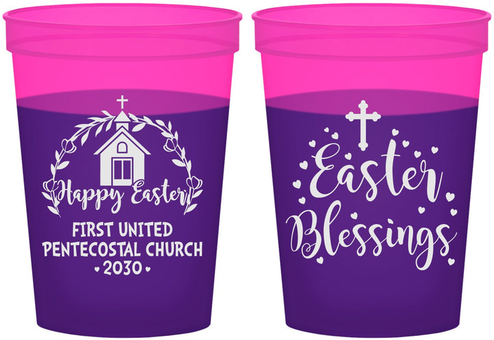 Custom Easter 16 oz Color Changing Cups - Easter Blessings Church | 210024