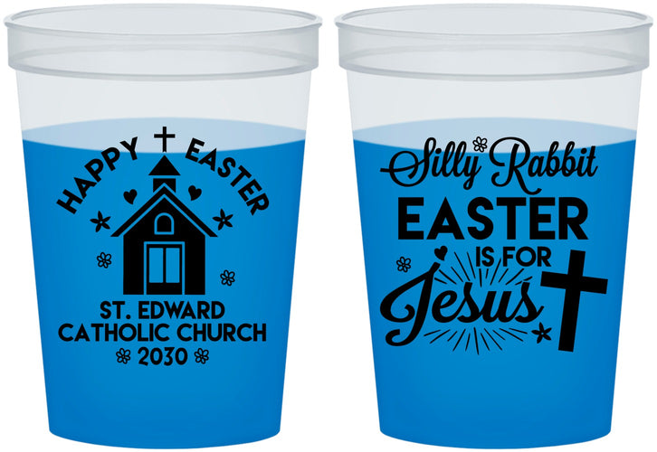 Custom Easter 16 oz Color Changing Cups - Silly Rabbit | 210025