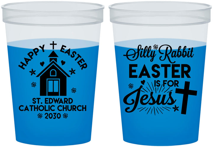 Custom Easter 16 oz Color Changing Cups - Silly Rabbit | 210025