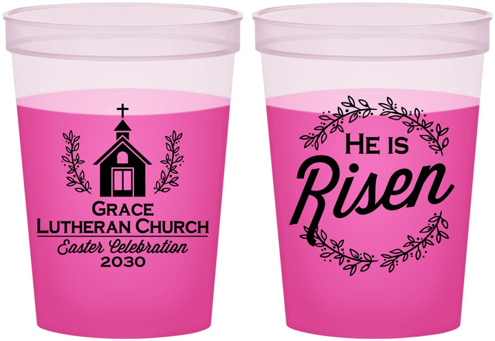 Custom Easter 16 oz Color Changing Cups - He Is Risen | 210026