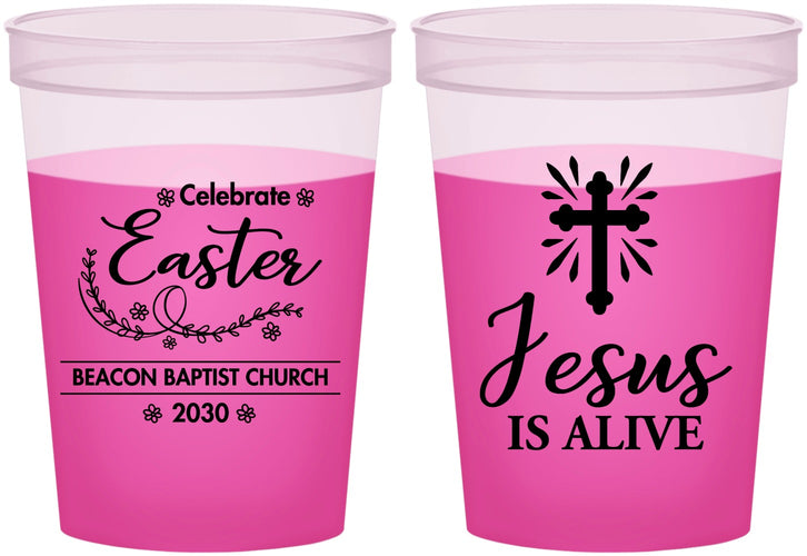 Custom Easter 16 oz Color Changing Cups - Jesus Is Alive | 210027