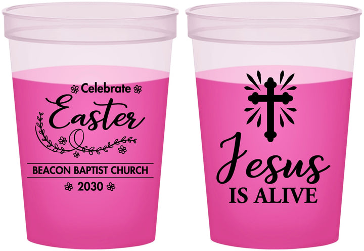 Custom Easter 16 oz Color Changing Cups - Jesus Is Alive | 210027
