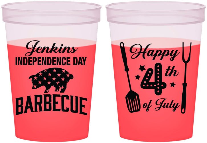 Custom 4th Of July 16 oz Color Changing Cups - Barbecue Bbq | 220001