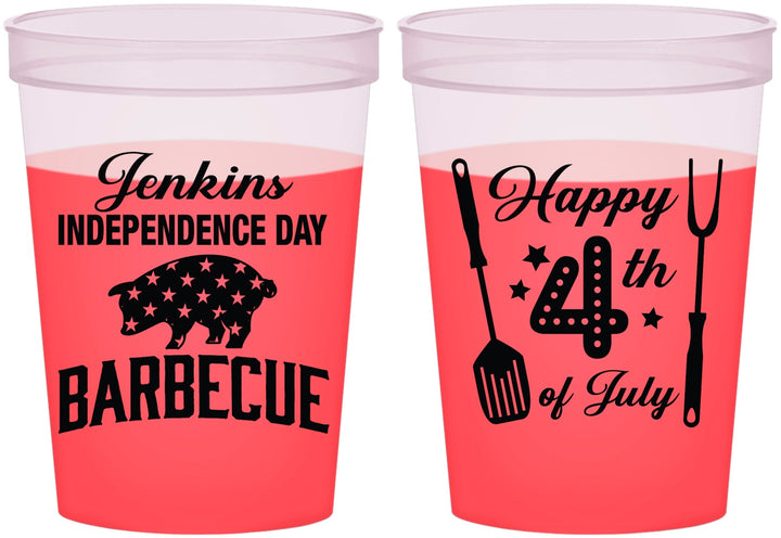 Custom 4th Of July 16 oz Color Changing Cups - Barbecue Bbq | 220001