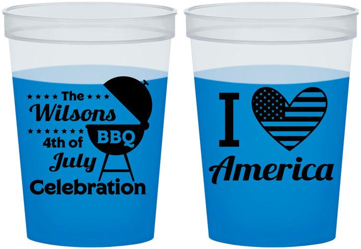Custom 4th Of July 16 oz Color Changing Cups - Barbecue Bbq | 220007