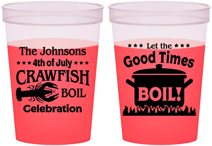 Custom 4th Of July 16 oz Color Changing Cups - Crawfish Boil | 220010