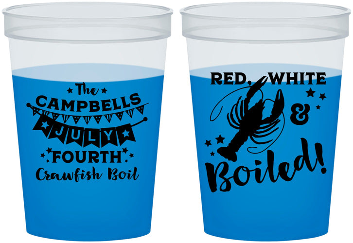 Custom 4th Of July 16 oz Color Changing Cups - Crawfish Boil | 220013