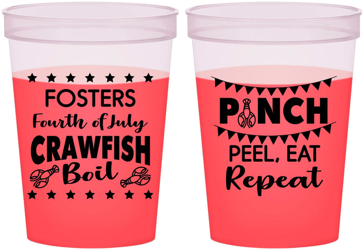 Custom 4th Of July 16 oz Color Changing Cups - Crawfish Boil | 220016