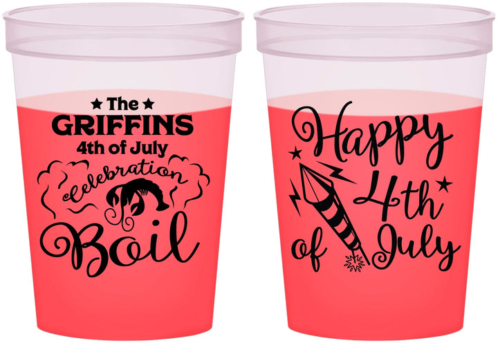 Custom 4th Of July 16 oz Color Changing Cups - Crawfish Boil | 220018