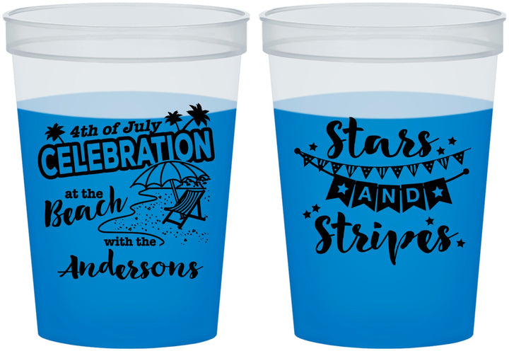 Custom 4th Of July 16 oz Color Changing Cups - Fireworks | 220021
