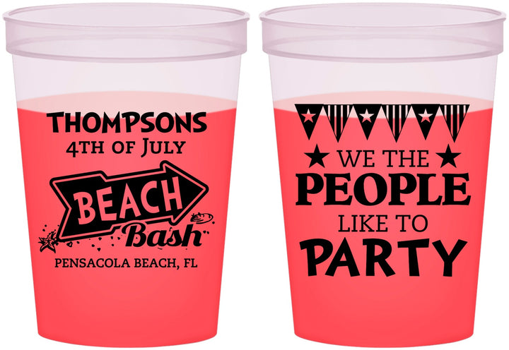 Custom 4th Of July 16 oz Color Changing Cups - We The People | 220025