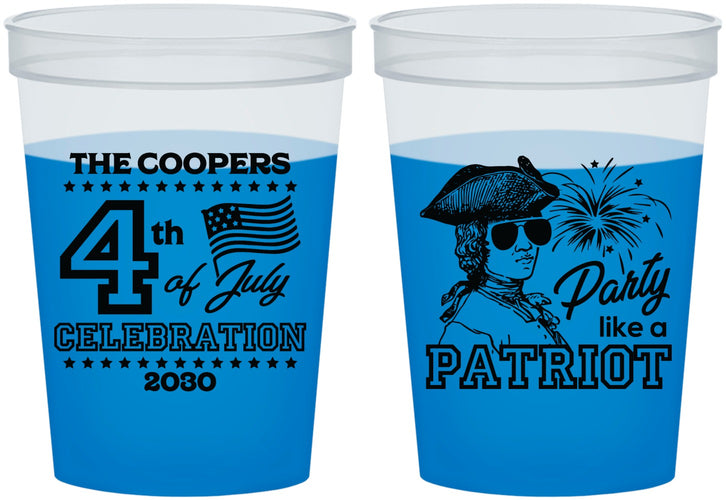 Custom 4th Of July 16 oz Color Changing Cups - Patriot | 220038