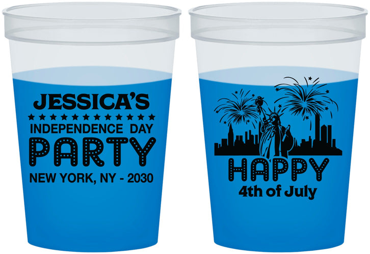 Custom 4th Of July 16 oz Color Changing Cups - New York | 220039