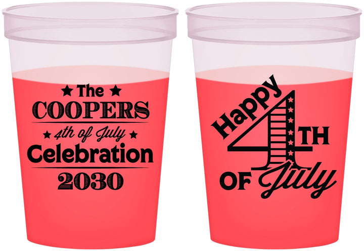 Custom 4th Of July 16 oz Color Changing Cups - Independence Day | 220040