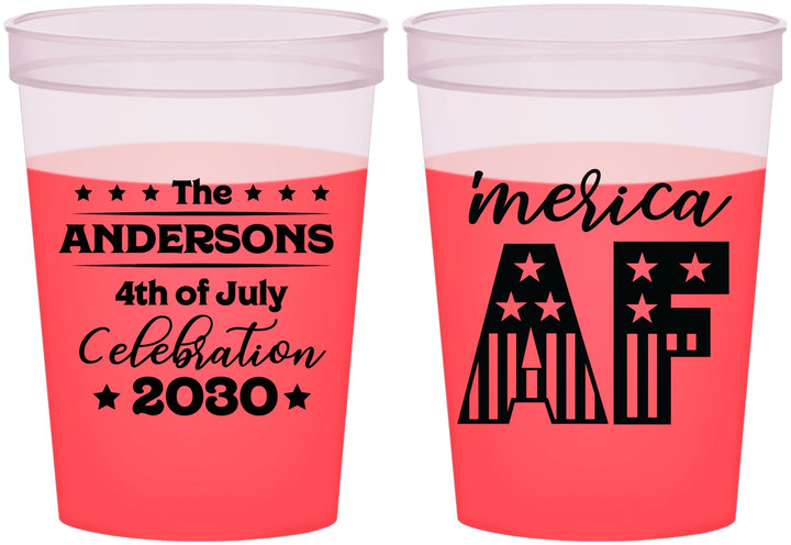 Custom 4th Of July 16 oz Color Changing Cups - Merica Af | 220041