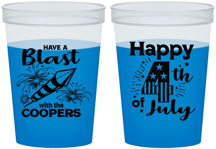 Custom 4th Of July 16 oz Color Changing Cups - Fireworks | 220046