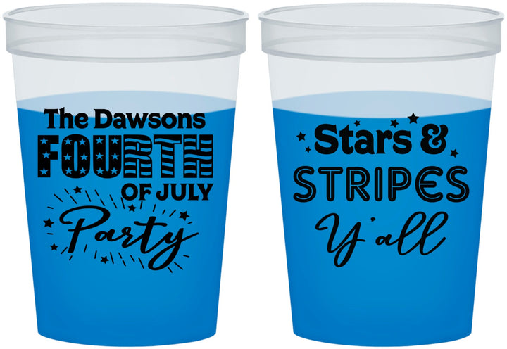 Custom 4th Of July 16 oz Color Changing Cups - Stars Stripes | 220047
