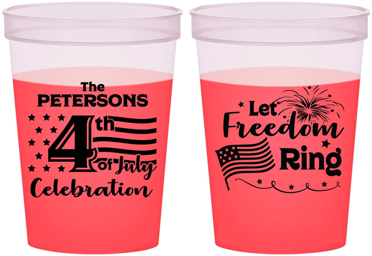Custom 4th Of July 16 oz Color Changing Cups - Fireworks | 220048