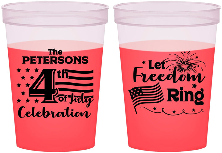 Custom 4th Of July 16 oz Color Changing Cups - Fireworks | 220048