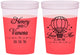 Custom Wedding 16 oz Color Changing Cups - Hot Air Balloon | 225