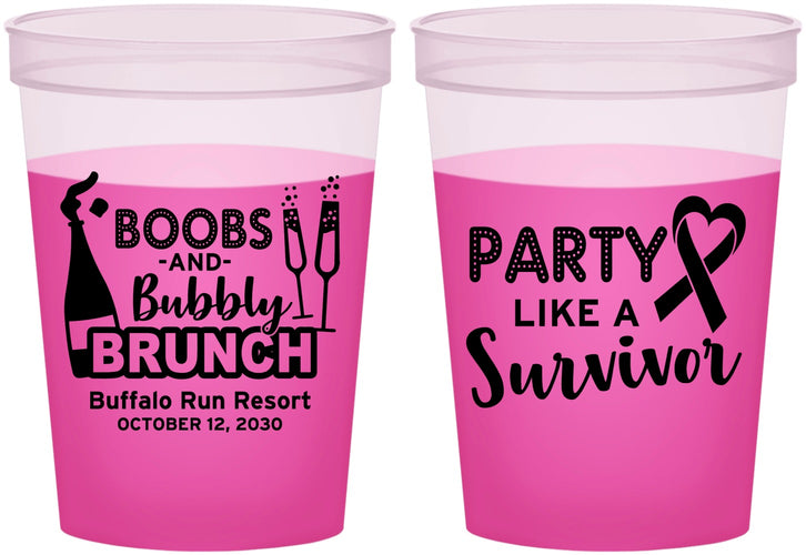 Custom Awareness 16 oz Color Changing Cups - Party Like A Survivor | 230006