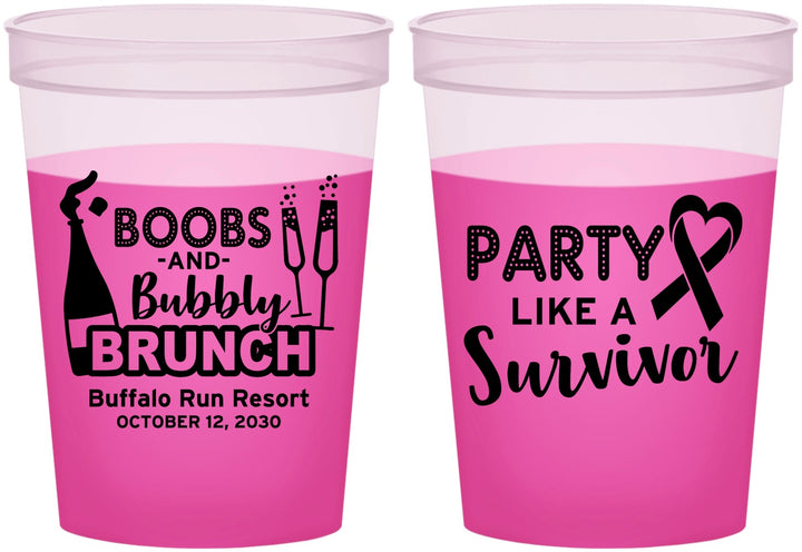 Custom Awareness 16 oz Color Changing Cups - Party Like A Survivor | 230006