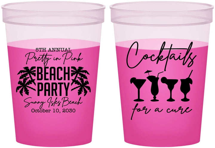 Custom Awareness 16 oz Color Changing Cups - Beach Party | 230007