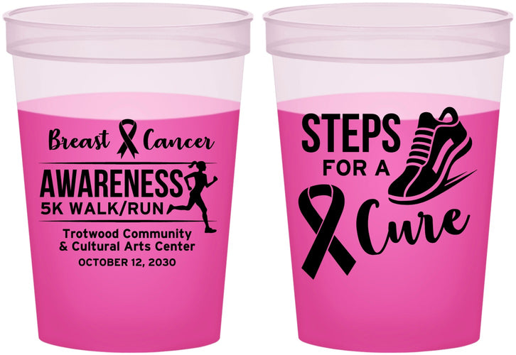 Custom Awareness 16 oz Color Changing Cups - Steps For A Cure | 230014