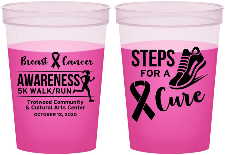 Custom Awareness 16 oz Color Changing Cups - Steps For A Cure | 230014