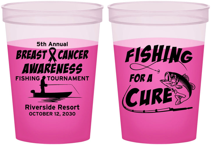 Custom Awareness 16 oz Color Changing Cups - Fishing For A Cure | 230018