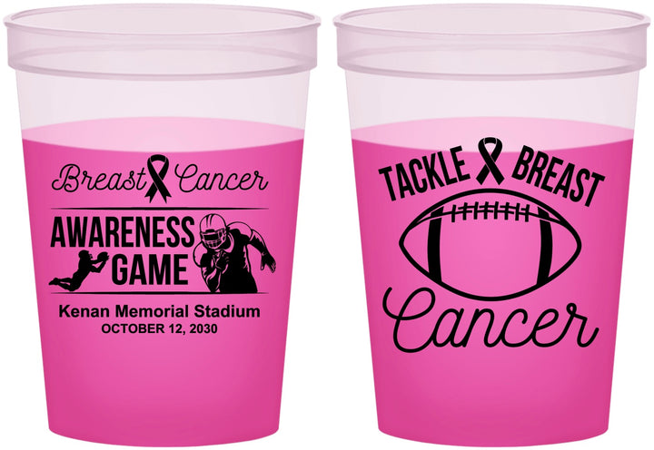 Custom Awareness 16 oz Color Changing Cups - Football Tackle | 230019