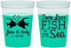 Custom Wedding 16 oz Color Changing Cups - Two Less Fish In The Sea | 231