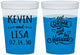 Custom Wedding 16 oz Color Changing Cups - Eat Drink Be Married | 239