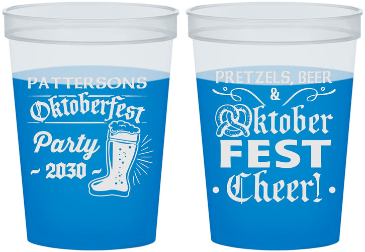 Custom Oktoberfest 16 oz Color Changing Cups - Pretzel | 240001