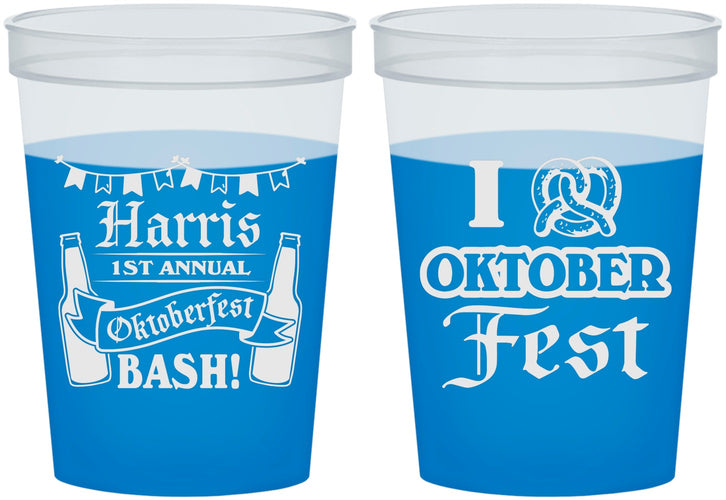 Custom Oktoberfest 16 oz Color Changing Cups - Pretzel | 240009