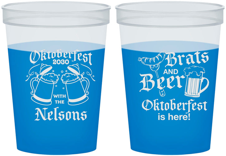 Custom Oktoberfest 16 oz Color Changing Cups - Brats Beer | 240013