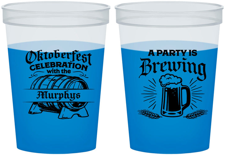 Custom Oktoberfest 16 oz Color Changing Cups - Beer Keg | 240014