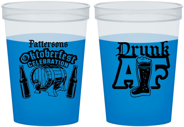 Custom Oktoberfest 16 oz Color Changing Cups - Drunk Af | 240016