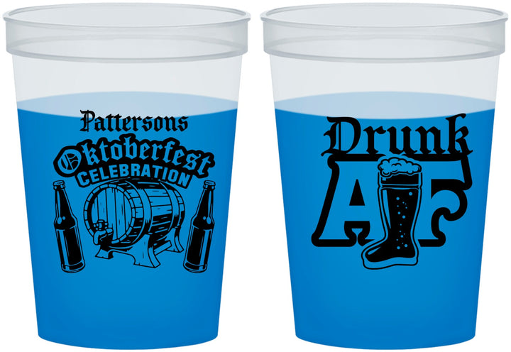 Custom Oktoberfest 16 oz Color Changing Cups - Drunk Af | 240016