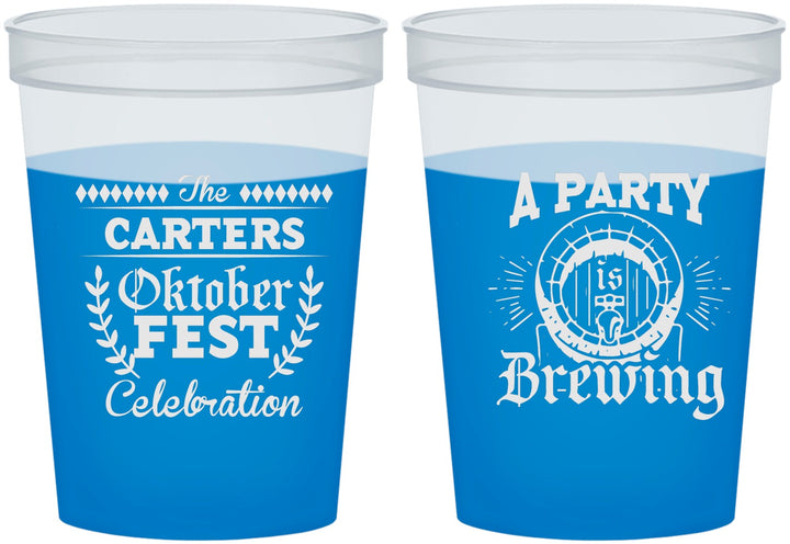 Custom Oktoberfest 16 oz Color Changing Cups - Beer Keg | 240017