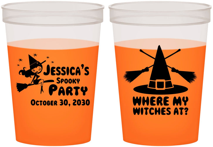 Custom Halloween 16 oz Color Changing Cups - Witches | 250005
