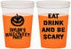 Custom Halloween 16 oz Color Changing Cups - Scary Pumpkin | 250008